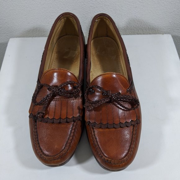Vintage '80s-'90s Allen Edmonds Woodstock Quilted Loafers, Made in USA, 10D, Men's Size 11